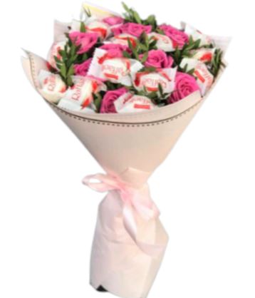 Roses and Chocolate Mix Bouquet - Florist London