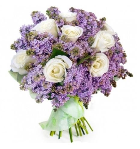 Roses and Lilac Bouquet - Florist London