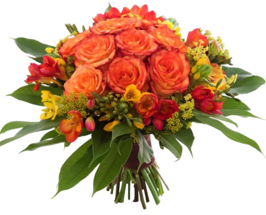 Roses with Freesias Bouquet