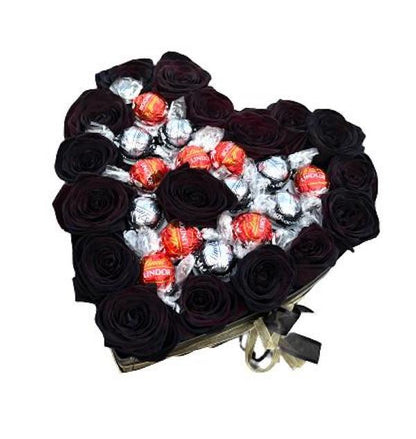 Roses with Lindt Truffles Box - Florist London