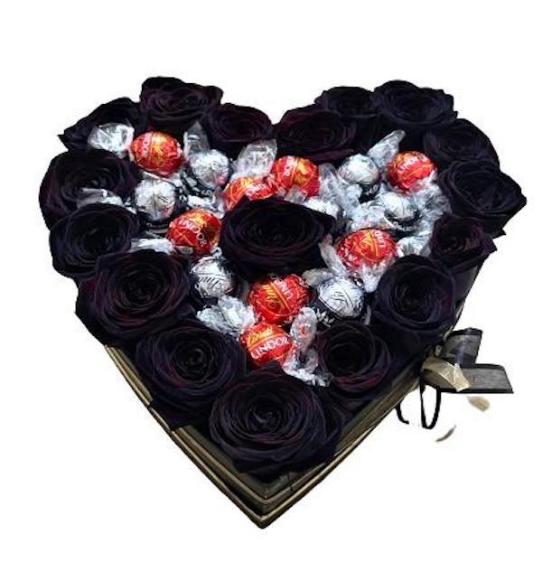 Roses with Lindt Truffles Box - Florist London