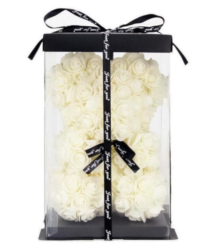 Small Milky Rose Flower Bear - Florist London