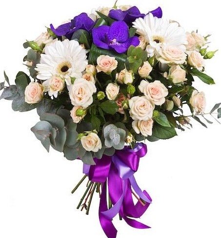 Spray Roses with Vanda Bouquet - Florist London