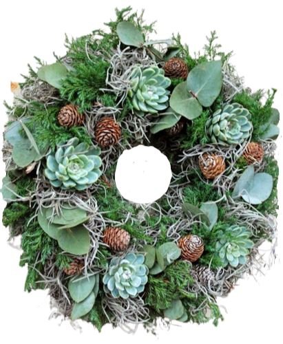 Succulent Door Wreath - Florist London
