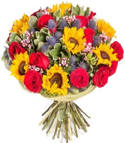 Sunflowers and Roses Bouquet - Florist London