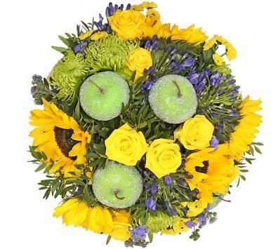 Sunflowers with Apple Bouquet - Florist London