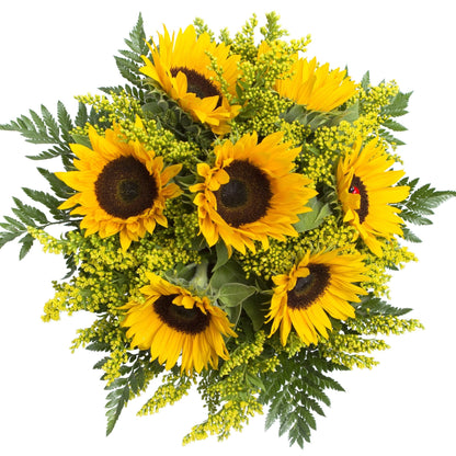 Sunflowers with Solidago Bouquet - Florist London