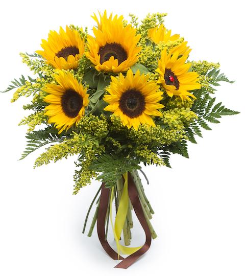 Sunflowers with Solidago Bouquet - Florist London