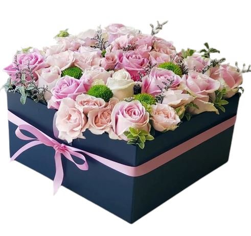 Sweet Pastel Roses Box - Florist London