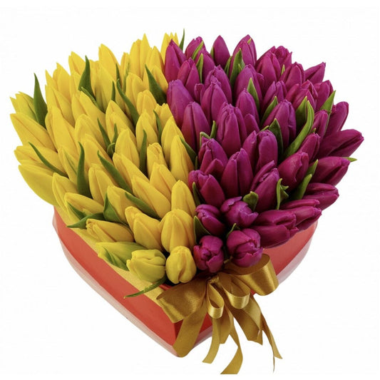 Tulips Duo Heart Box