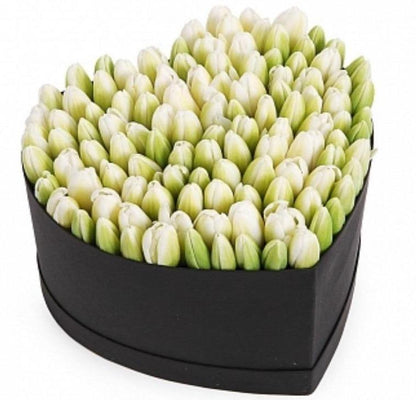 Tulips in Heart Box - Florist London