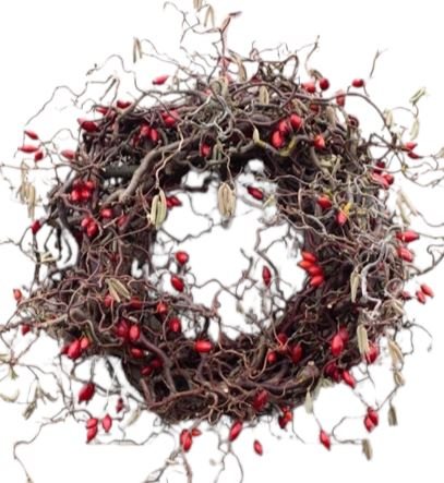 Twig Wreath with Wild Rose Berry - Florist London