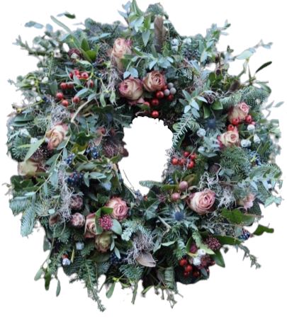 Vintage Lavender Christmas Wreath