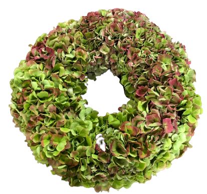 Vintage Red Hydrangea Door Wreath