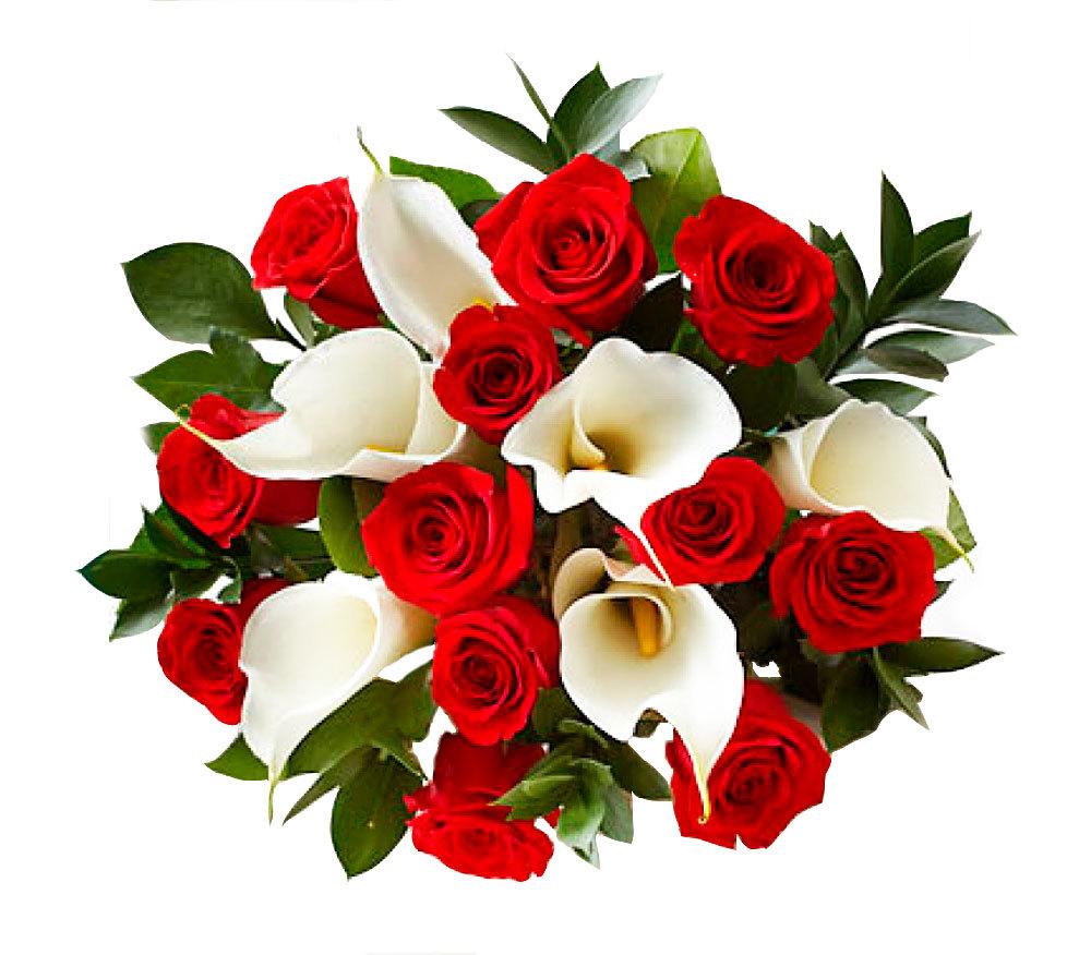 White Calla in Red Bouquet - Florist London