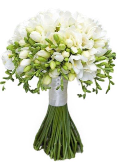 White Freesias Wedding Bouquet - Florist London