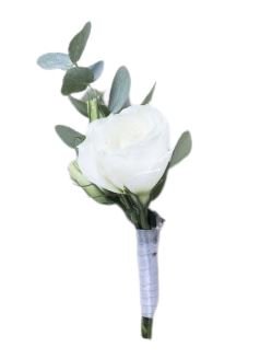 White Rose Buttonhole - Florist London