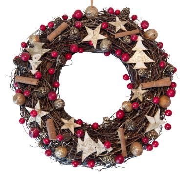 Wreath with Glitter Decoration - Florist London