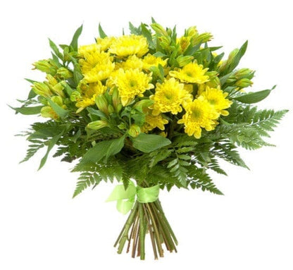 Yellow Chrysanthemum and Alstromeria Bouquet - Florist London