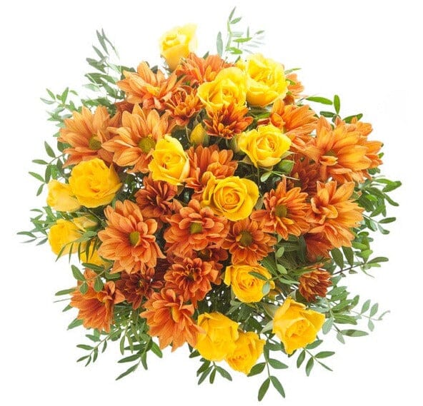 Yellow Spray Roses with Chrysanthemum Bouquet - Florist London