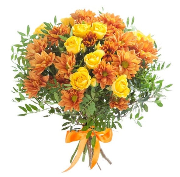 Yellow Spray Roses with Chrysanthemum Bouquet - Florist London